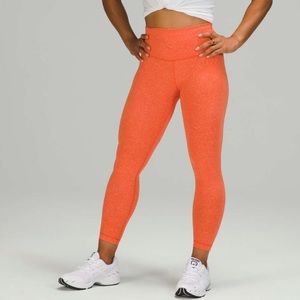 Lululemon Wunder Train High-Rise Tight 25" Crunch Warm Coral